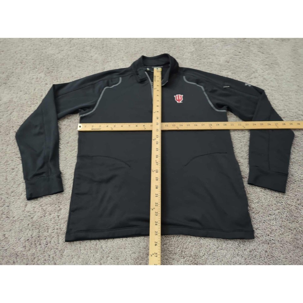 Indiana Hoosiers Pullover Mens M 1/4 Zip Jacket NCAA Under Armour Black - Picture 4 of 8